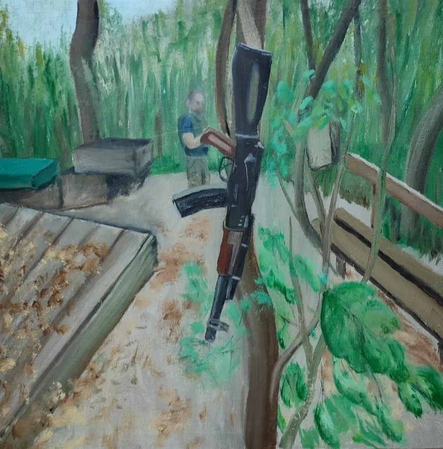 "Перекур" Масло. Размер 40х40