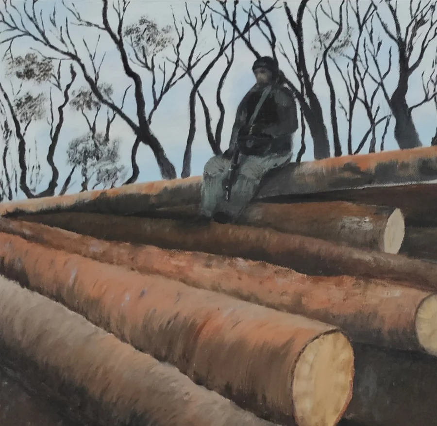 "Грусть". Масло. Размер 45х45